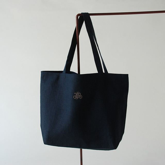 フランジュール francjour リネントートバッグM マリーン(ロゴ入り)