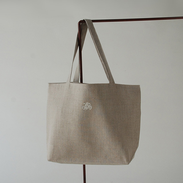 フランジュール francjour リネントートバッグM ナチュラル(ロゴ入り)