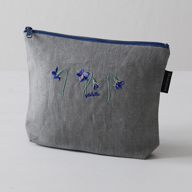 スミレ リネンポーチ (5042201A)