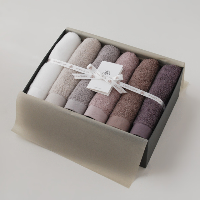 デコール ( パリの夕暮れ ) フェイスタオル6色セット