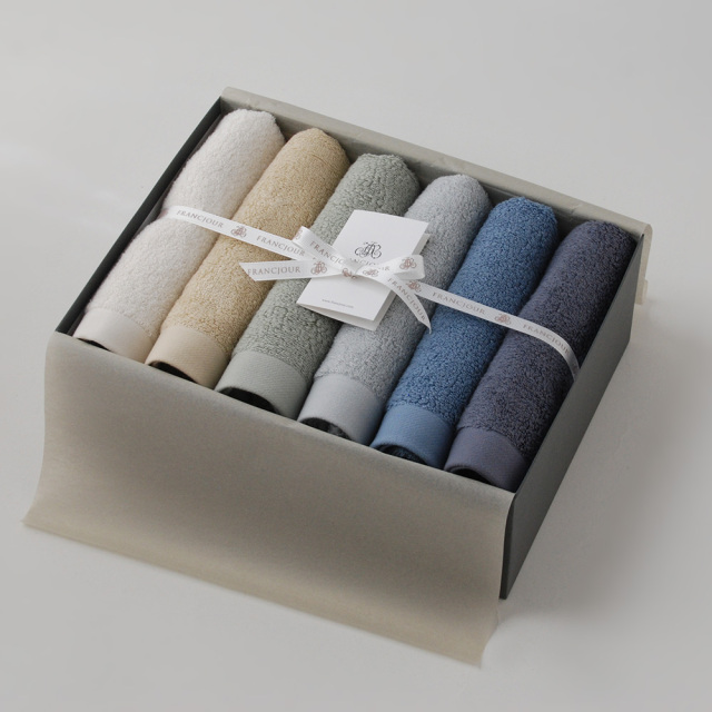 デコール (パリの情景) フェイスタオル6色セット