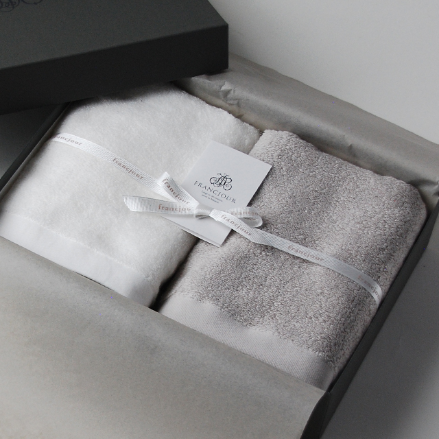 デコール ( パリの夕暮れ ) フェイスタオル2枚セット