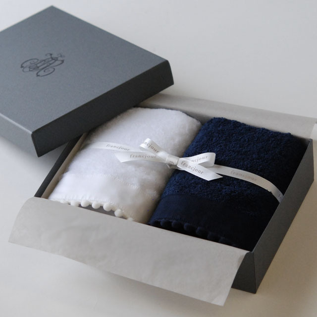 ボンボンタオル ゲストタオル2枚セット