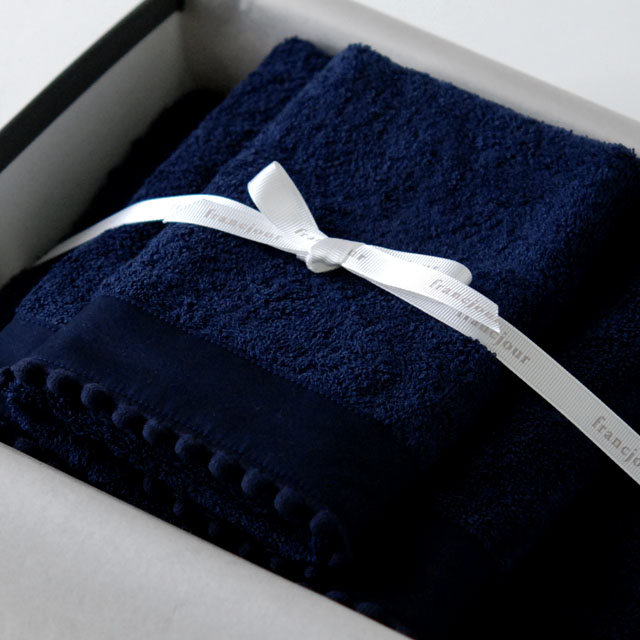 ボンボンタオル バスタオル1枚・フェイスタオル1枚・ゲストタオル1枚セット/2カラー