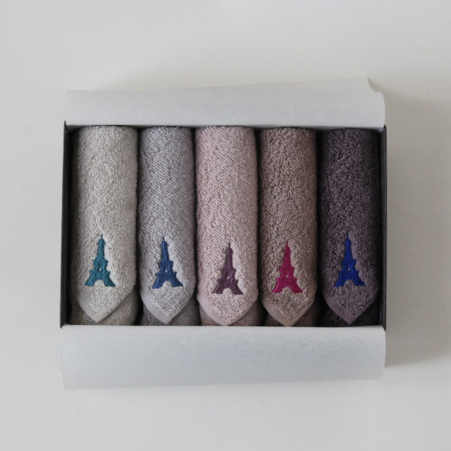 エッフェル塔 ミニタオル5色セット