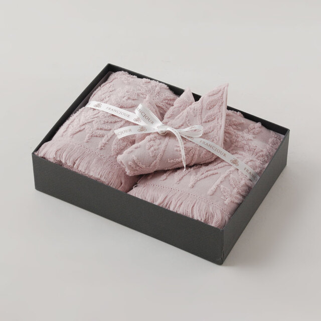 フルール フェイスタオル2枚・ミニタオル1枚セット／2カラー