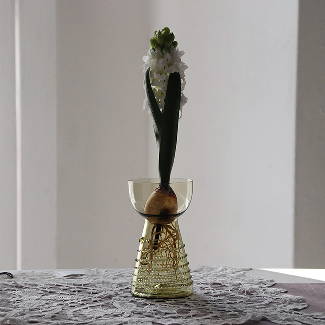 球根水栽培 ガラス K03 GREEN / Bollenglass Design