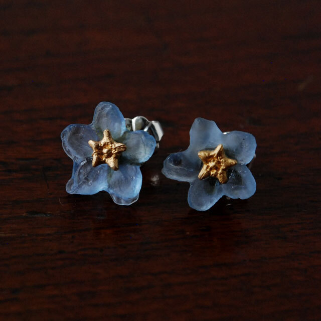ワスレナグサ 一輪ピアス / Michael Michaud
