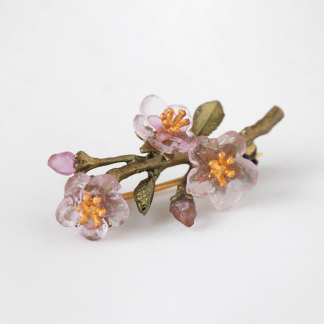 ピーチブロッサム スモールブローチ / Michael Michaud