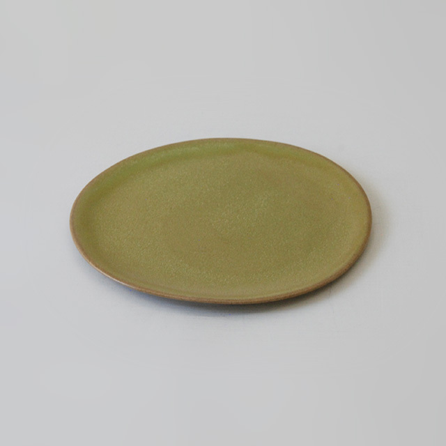 ブレッドプレート crystal yellow green φ15 / Christiane Perrochon ストーンウェア