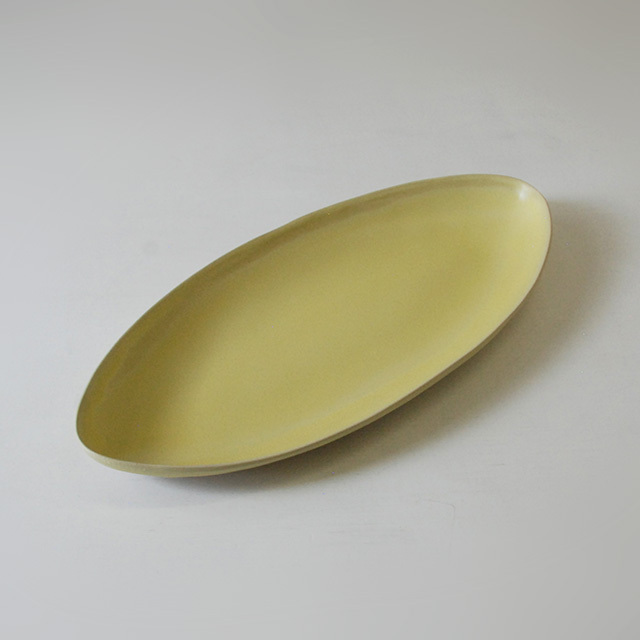 ロングオーバルディッシュ yellow / Christiane Perrochon ストーンウェア