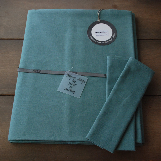 【SALE】デコピュール DECOPUR コットンリネンテーブルクロス・プレイスマット・ランナー Bleu (DP-PTBA_BLP)