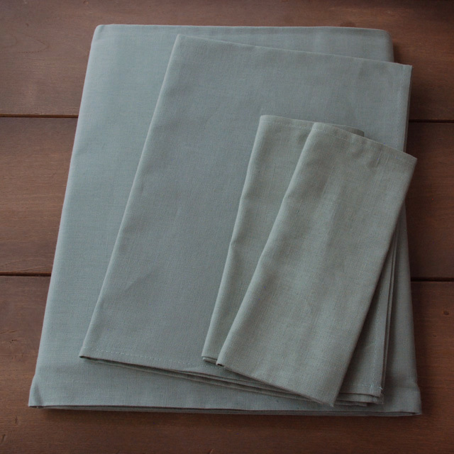 【SALE】デコピュール DECOPUR コットンリネンテーブルクロス・プレイスマット・ランナー Celeste (DP-PTBA_CEL)