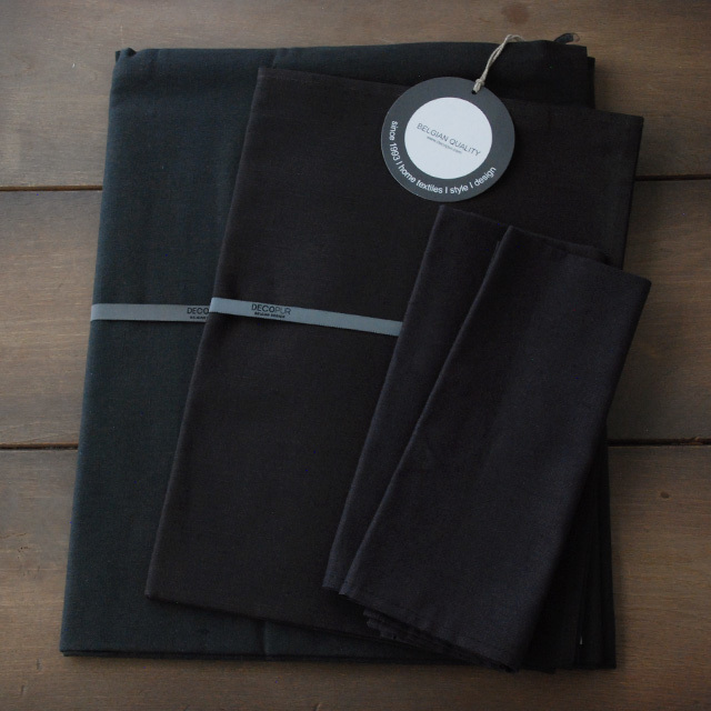 【SALE】デコピュール DECOPUR コットンリネンテーブルクロス・プレイスマット・ランナー Cendre (DP-PTBA_CEN)