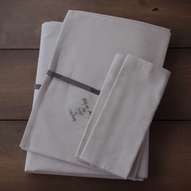 【SALE】デコピュール DECOPUR コットンリネンテーブルクロス・プレイスマット・ランナー Lin (DP-PTBA_LIN)