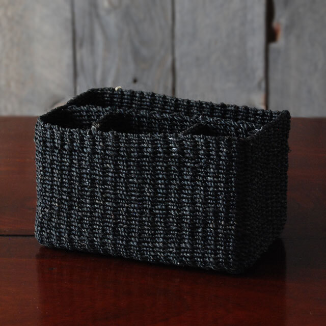 アバカ バスケット 仕切り付き ブラック / fiorira un giardino