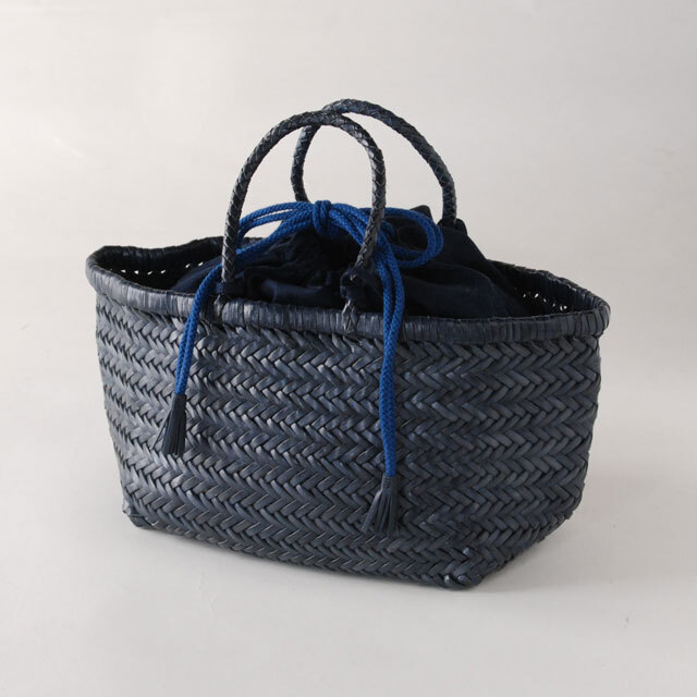 レザーバスケット 巾着付 BAMBOO SMALL マリーヌ / DRAGON