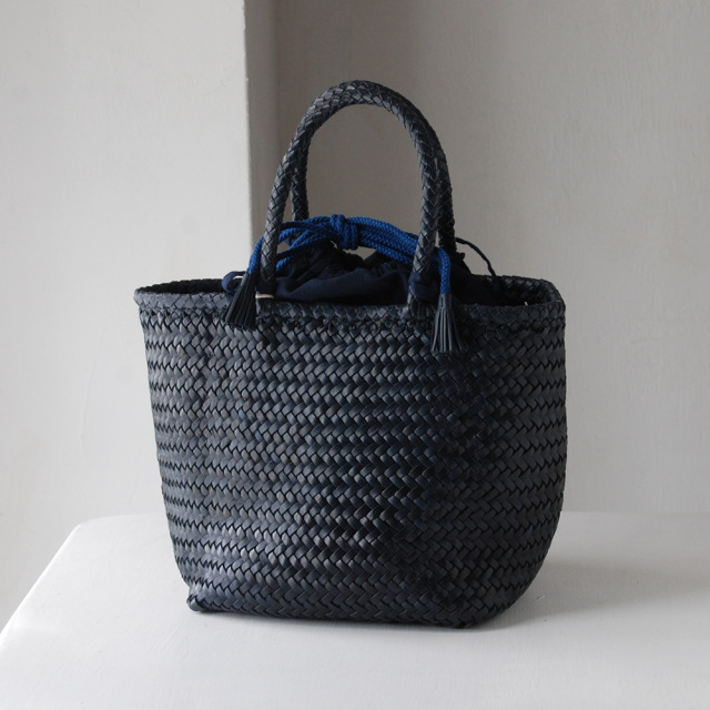 レザーバスケット巾着付 GRACE SMALL マリーヌ / DRAGON