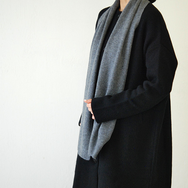 オユーナ oyuna ニットスカーフIKA slate grey 150x20cm (OY-IKA_SC_SLGREY)