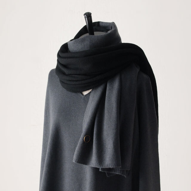 ショールSORA iron/black(100%Cashmere) / oyuna