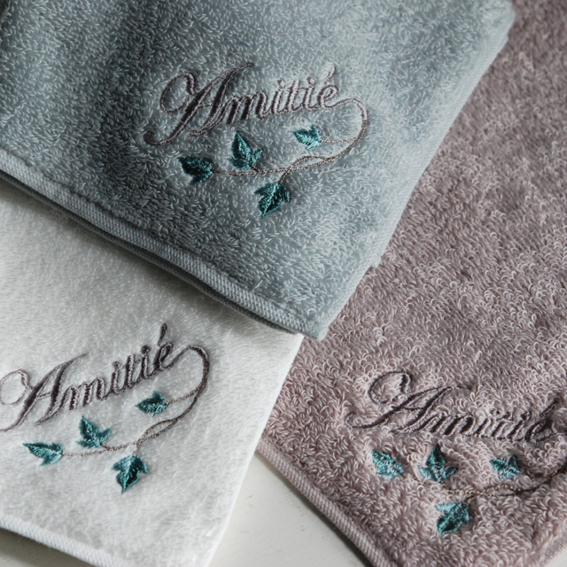 AMITIE ミニタオル ブラン/ グリーアシェ /グリーロゼ(1051304)