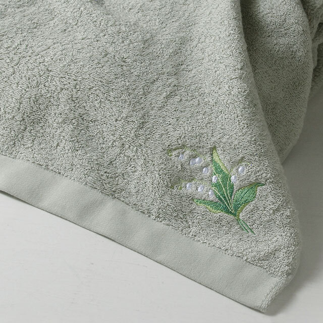 ミュゲ 刺繍ゲストタオル（すずらん）/ヴェール (10706032V)