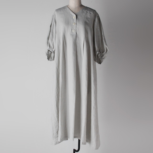 ホームウェア/ ナタリーリネンワンピース/ブラン/ノワール/ローズペール/オストリカ (2091001)