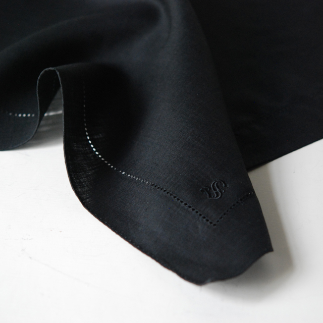 クラシックレターリネンハンカチ (5051001)