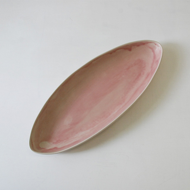 ロングオーバルディッシュ pink / Christiane Perrochon ストーンウェア