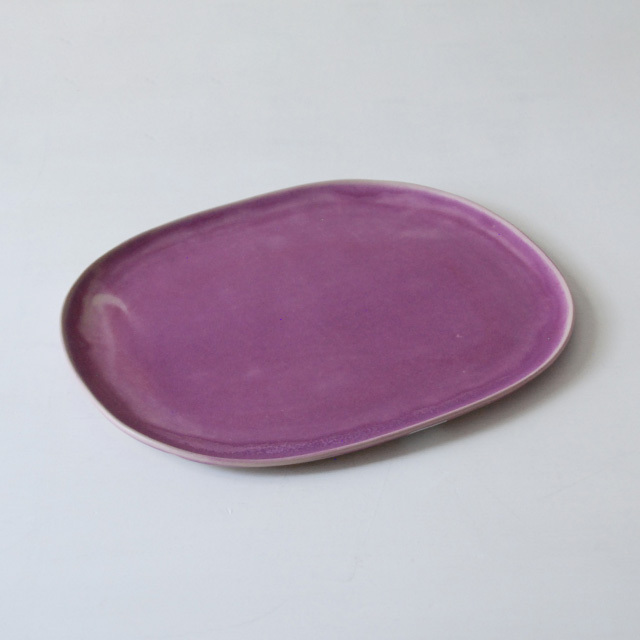オーバルプレート fuchsia / Christiane Perrochon ストーンウェア